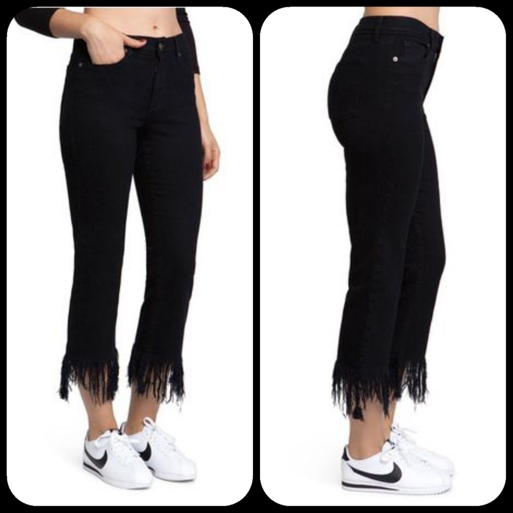 Pistola Tallis Frayed crop Flare Jeans blackout - Picture 2 of 7